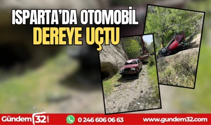 Isparta'da otomobil dereye uçtu