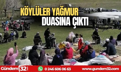 Köylüler yağmur duasına çıktı