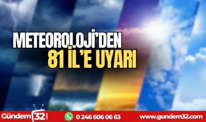 Meteoroloji'den 81 il'e uyarı