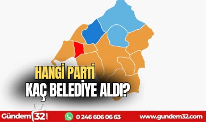 Partilerin kazandığı belediye sayısı belli oldu