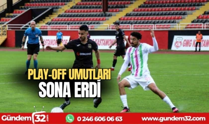 Play-off umutları sona erdi
