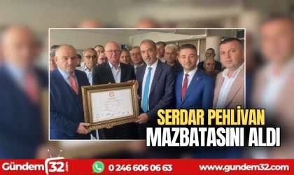 Serdar Pehlivan mazbatasını aldı