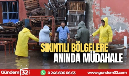 Sıkıntılı bölgelere anında müdahale