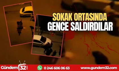 Sokak ortasında gence saldırdılar