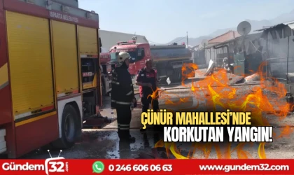 Çünür Mahallesi’nde korkutan yangın
