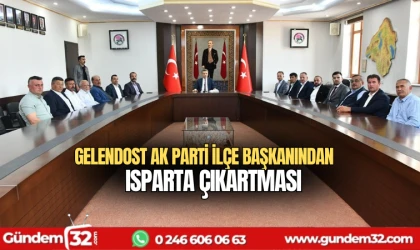 Gelendost Ak Parti İlçe Başkanından Isparta Çıkartması
