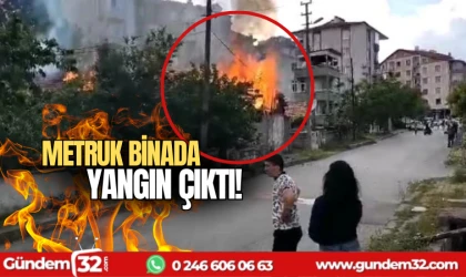 Metruk binada yangın çıktı