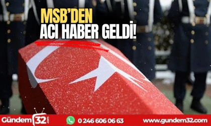 MSB'den acı haber geldi