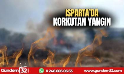 Isparta'da korkutan yangın