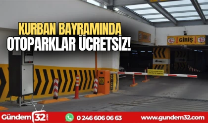 Kurban Bayramında otoparklar ücretsiz!