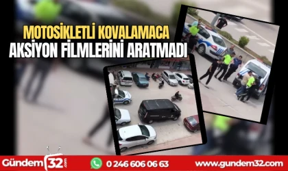 Motosikletli kovalamaca aksiyon filmlerini aratmadı