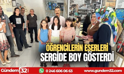Öğrencilerin eserleri sergide boy gösterdi