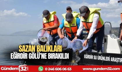 Sazan balıkları Eğirdir Gölü’ne bırakıldı