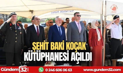 Şehit Baki Koçak kütüphanesi açıldı