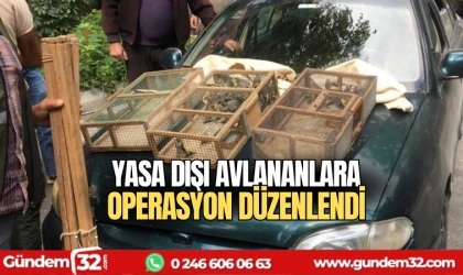 Yasa dışı avlananlara operasyon düzenlendi