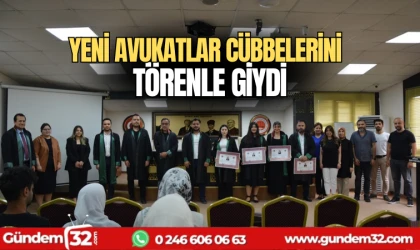 Yeni avukatlar cübbelerini törenle giydi