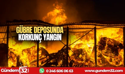 Gübre deposunda korkutan yangın