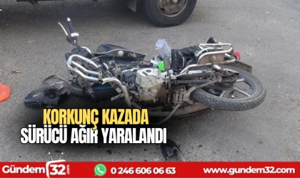 Korkunç kazada sürücü ağır yaralandı
