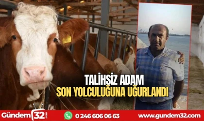 Talihsiz adam son yolculuğuna uğurlandı