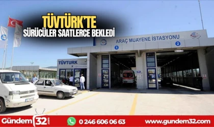 TÜVTÜRK'te Sürücüler Saatlerce Bekledi