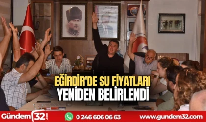 Eğirdir'de su fiyatları yeniden belirlendi