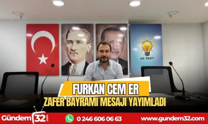 Furkan Cem Er Zafer Bayramı mesajı yayımladı