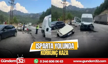 Isparta'da korkunç kaza