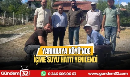 Yarıkkaya Köyü'nde içme suyu hattı yenilendi