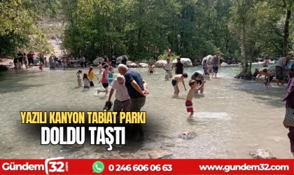 Yazılı Kanyon Tabiat Parkı doldu taştı