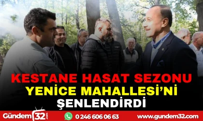 KESTANE HASAT SEZONU YENİCE MAHALLESİ'Nİ ŞENLENDİRDİ