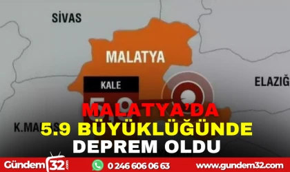MALATYA'DA 5.9 BÜYÜKLÜĞÜNDE DEPREM OLDU