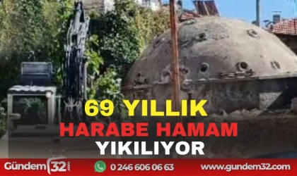 Sütçüler’de 35 Yıldır Kullanılmayan Hamam Yıkılıyor