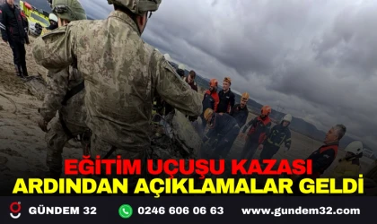 EĞİTİM UÇUŞU KAZASI ARDINDAN AÇIKLAMALAR GELDİ