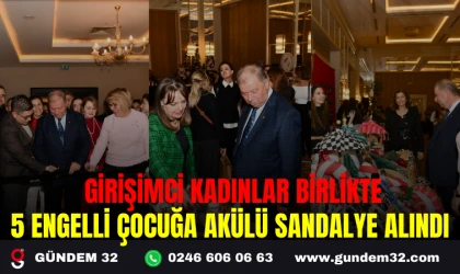 GİRİŞİMCİ KADINLAR BİRLİKTE 5 ENGELLİ ÇOCUĞA AKÜLÜ SANDALYE ALINDI