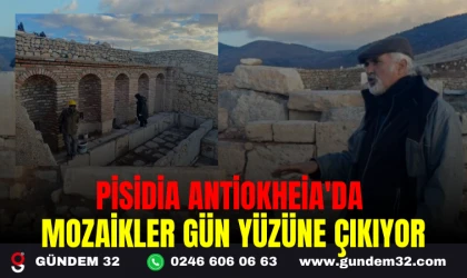 PİSİDİA ANTİOKHEİA'DA MOZAİKLER GÜN YÜZÜNE ÇIKIYOR