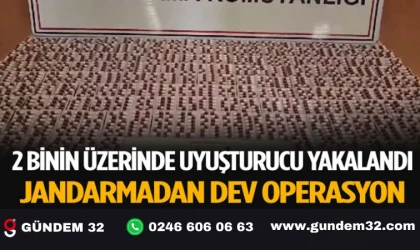 2 bin 800 sentetik uyuşturucu ele geçirildi.