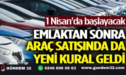Emlaktan sonra o sektör için de geçerli olacak