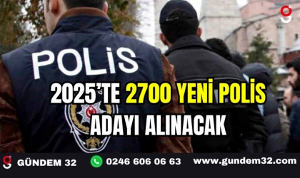 2025’te 2700 Yeni Polis Adayı Alınacak
