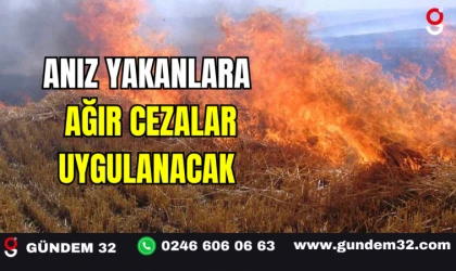 Anız yakanlara ağır cezalar uygulanacak