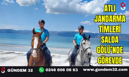Atlı Jandarma Timleri Salda Gölü’nde Görevde