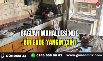 Bağlar Mahallesi'nde Bir Evde Yangın Çıktı