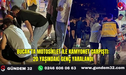 Bucak’ta Motosiklet ile Kamyonet Çarpıştı: 20 Yaşındaki Genç Yaralandı
