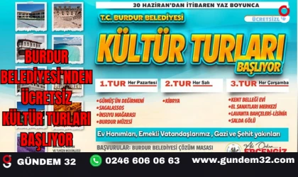 Burdur Belediyesi’nden Ücretsiz Kültür Turları Başlıyor