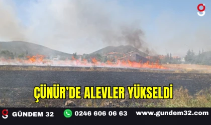 Çünür’de Alevler Yükseldi