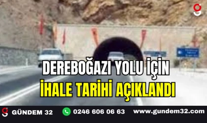 Dereboğazı Yolu İçin İhale Tarihi Açıklandı