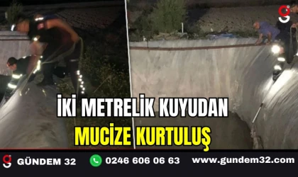 İki Metrelik Kuyudan Mucize Kurtuluş