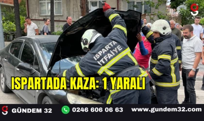 ISPARTA'DA KAZA: 1 YARALI