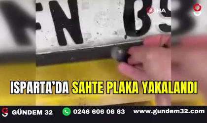 Isparta’da Sahte Plaka Yakalandı