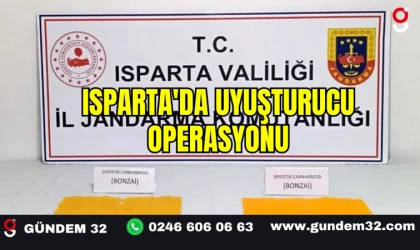 Isparta'da Uyuşturucu Operasyonu
