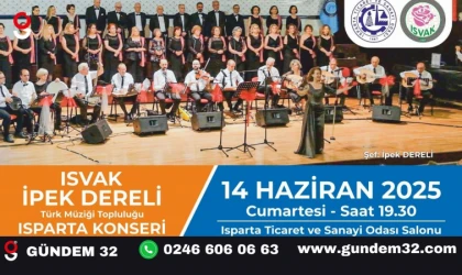 ISVAK-İPEK DERELİ TÜRK MÜZİĞİ TOPLULUĞU SAHNE ALIYOR ITSO’DAN ÜYELERİNE KONSER DAVETİ